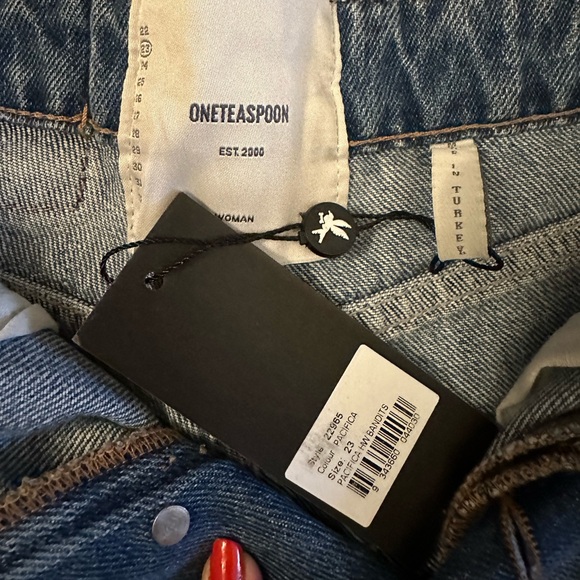 NWT ONE TEASPOON high waist blue jean bandits cutoff shorts - Picture 2 of 4